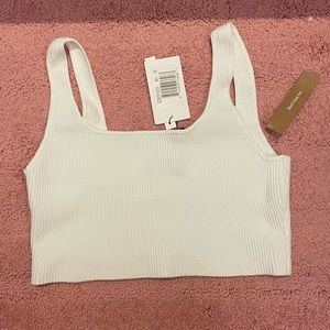 Caara white ribbed tank - NWT - XS